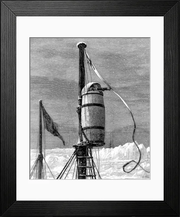 Framed Print : The Look-out at the Mast-Head of HMS Alert, 1875 Framed Print : The Look-out at the Mast-Head of HMS Alert, 1875
