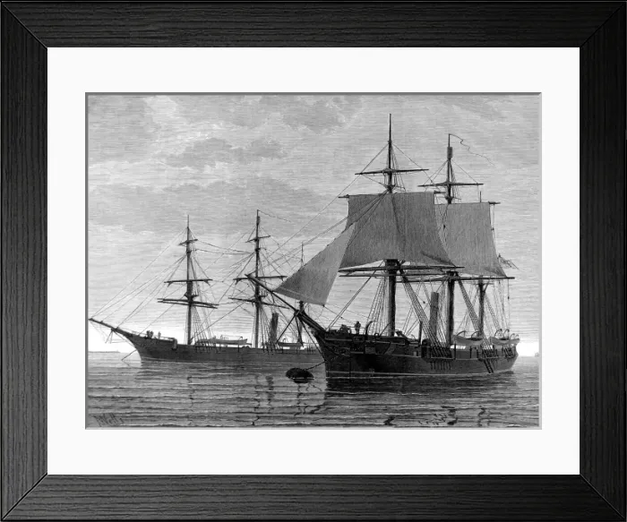 Framed Print : HMS Discovery and HMS Alert, 1875 Framed Print : HMS Discovery and HMS Alert, 1875