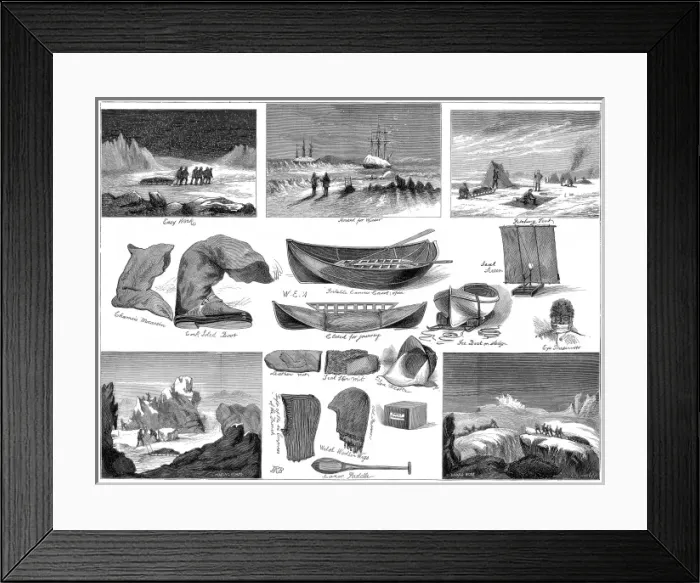 Framed Print : Scenes from The British Arctic Expedition of 1875-1876