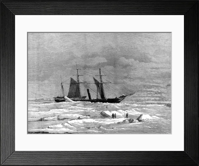 Framed Print : The Pandora in Peels Strait, 1875 Framed Print : The Pandora in Peels Strait, 1875