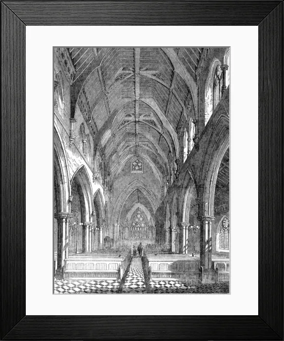 Framed Print : The Nave of the Church of St. Matthew, Bedford New Town, 185 Framed Print : The Nave of the Church of St. Matthew, Bedford New Town, 185