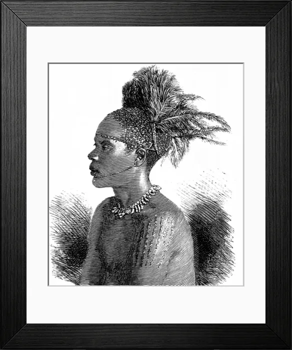 Framed Print : Man of the Bari Tribe, Sudan, c. 1887 Framed Print : Man of the Bari Tribe, Sudan, c. 1887