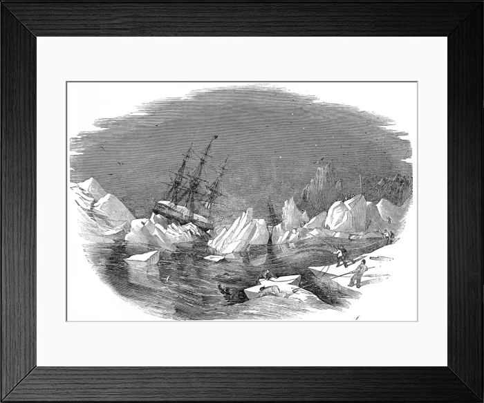 Framed Print : Breaking up of the ice, Arctic, c. 1849 Framed Print : Breaking up of the ice, Arctic, c. 1849