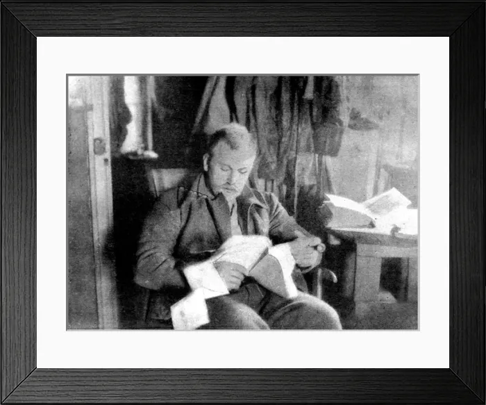 Framed Print : Dr. Fridtjhof Nansen at Elmwood, Franz Josef Land, 1896 Framed Print : Dr. Fridtjhof Nansen at Elmwood, Franz Josef Land, 1896