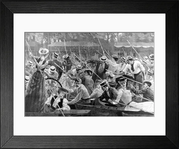 Framed Print : The End of the Henley Regatta, 1893 Framed Print : The End of the Henley Regatta, 1893