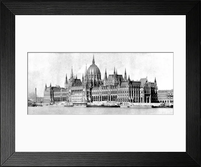Framed Print : The Hungarian Houses of Parliament, Budapest, 1902 Framed Print : The Hungarian Houses of Parliament, Budapest, 1902