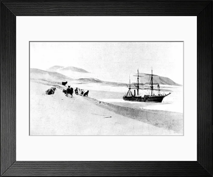 Framed Print : PRS Discovery frozen in the ice, Antarctica, 1903 Framed Print : PRS Discovery frozen in the ice, Antarctica, 1903