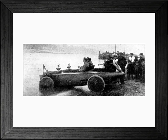 Framed Print : Amphibious Car, France, 1909