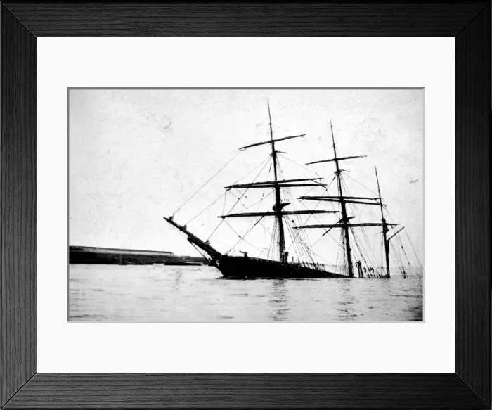 Framed Print : The Barque Berean off Tilbury, 1910