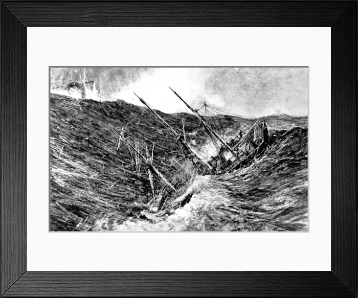 Framed Print : The Nimrod in a storm, Antarctic Ocean, 1908 Framed Print : The Nimrod in a storm, Antarctic Ocean, 1908