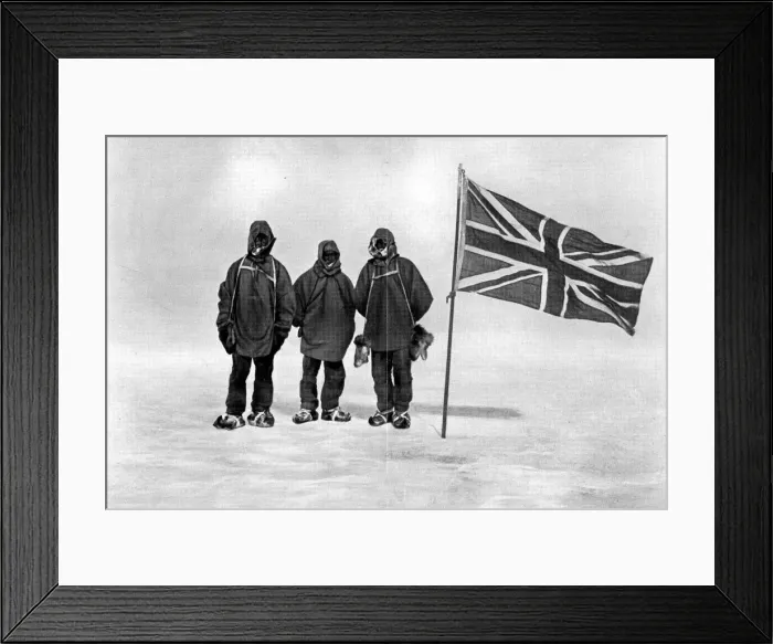 Framed Print : The Nimrod Antarctic Expedition at the furthest point South Framed Print : The Nimrod Antarctic Expedition at the furthest point South