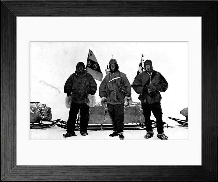 Framed Print : Lt. Shackleton, Captain Scott and Dr. Wilson, Antarctica, 19 Framed Print : Lt. Shackleton, Captain Scott and Dr. Wilson, Antarctica, 19