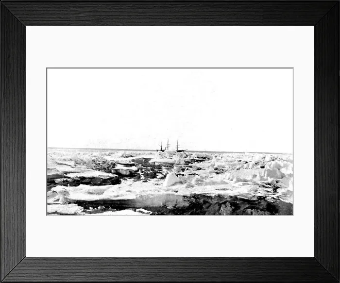 Framed Print : PRS Discovery in the pack ice, Antarctica, 1902 Framed Print : PRS Discovery in the pack ice, Antarctica, 1902