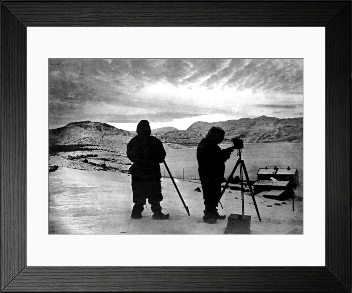 Framed Print : Photographing the Aurora Borealis, 1910 Framed Print : Photographing the Aurora Borealis, 1910