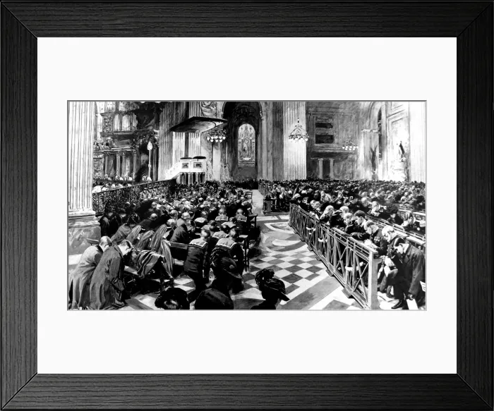Framed Print : Memorial Service for R. F. Scott, St. Pauls, London, 1913