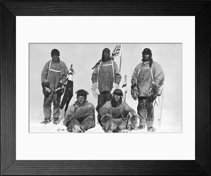 Framed Print : Captain Scott and his men at the South Pole, 1912 Framed Print : Captain Scott and his men at the South Pole, 1912