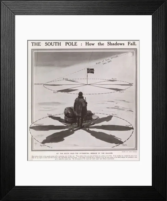 Framed Print : The Passage of the Sun at the South Pole, 1912 Framed Print : The Passage of the Sun at the South Pole, 1912