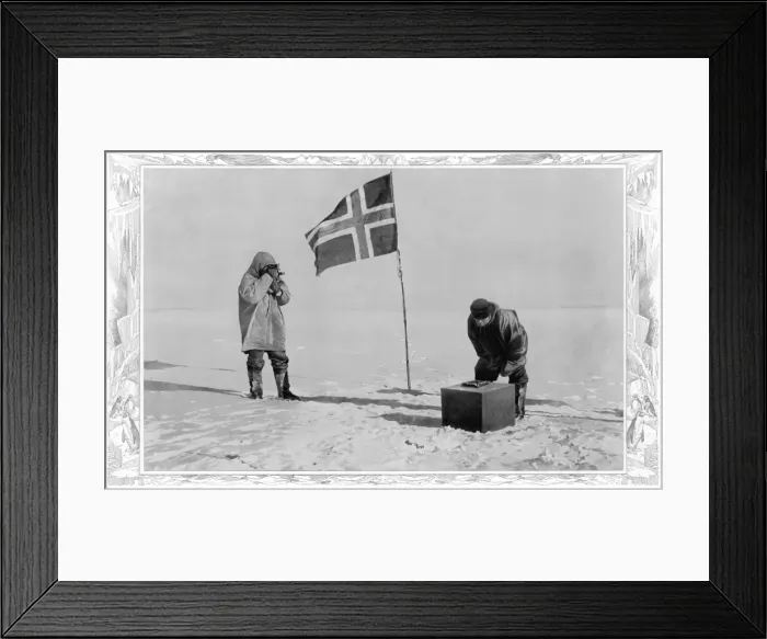Framed Print : Amundsen Antarctic Expedition at the South Pole, 1911 Framed Print : Amundsen Antarctic Expedition at the South Pole, 1911