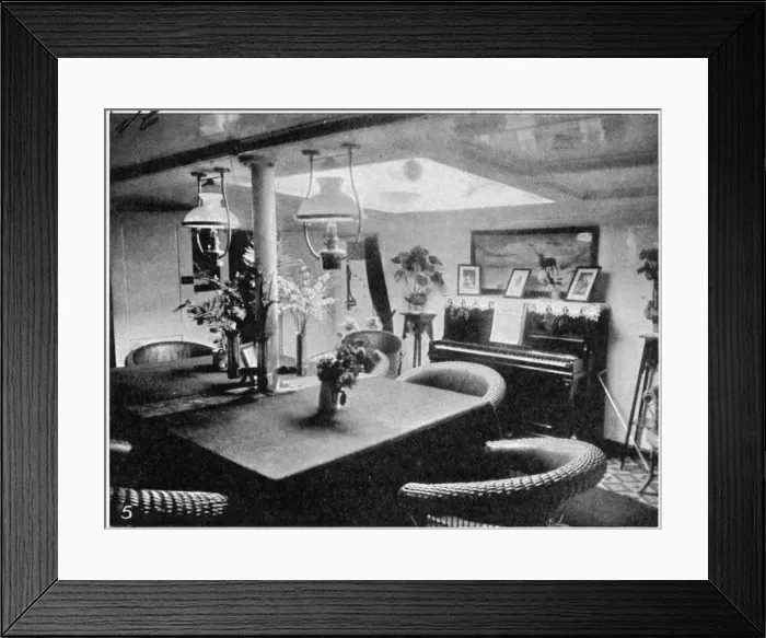 Framed Print : The Officers Saloon aboard the Fram, 1912 Framed Print : The Officers Saloon aboard the Fram, 1912