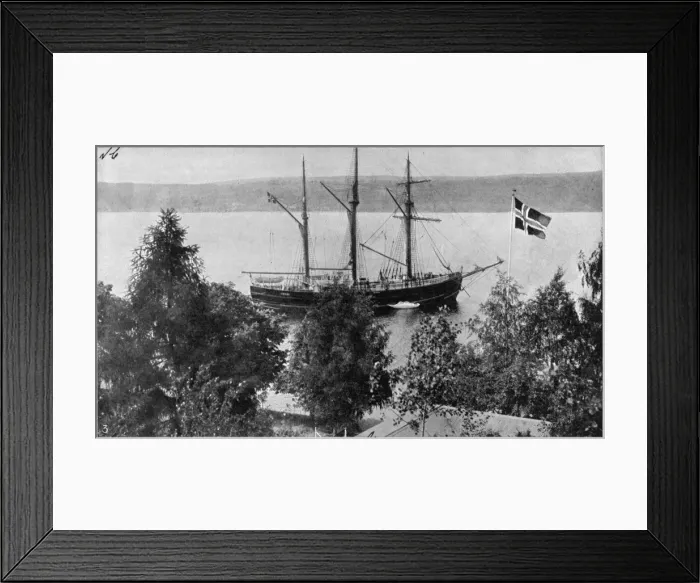 Framed Print : The Fram moored near Roald Amundsens House, c. 1912