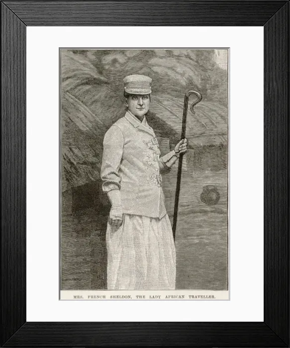 Framed Print : Mrs. Mary French Sheldon, 1891 Framed Print : Mrs. Mary French Sheldon, 1891