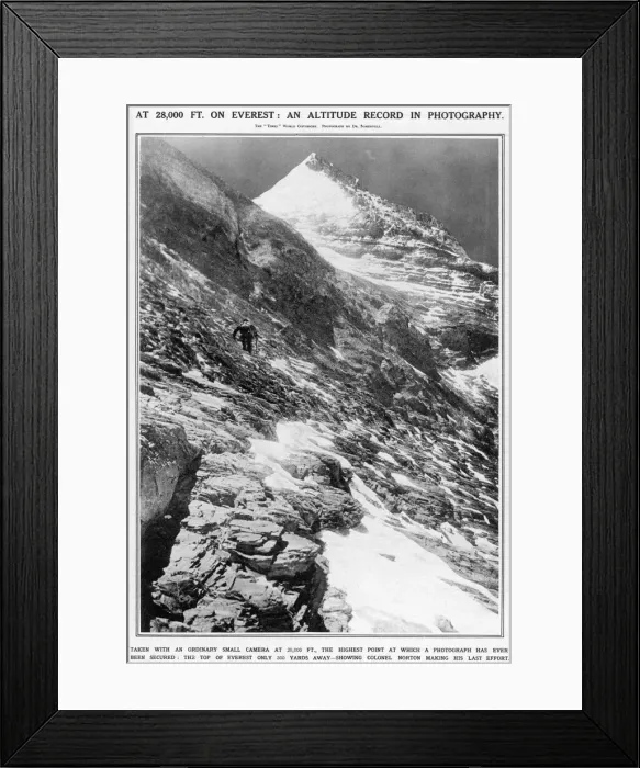 Framed Print : Colonel Norton, at 28, 000 ft, on Everest, 1924 Framed Print : Colonel Norton, at 28, 000 ft, on Everest, 1924