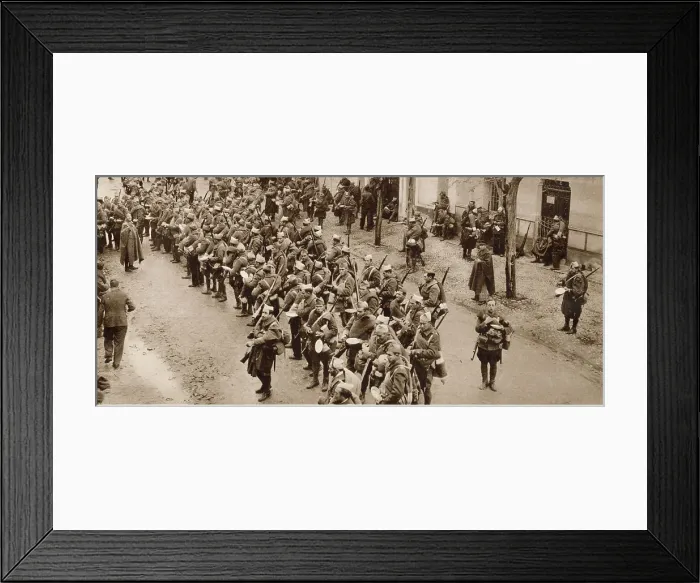 Framed Print : A unit of General Franco's Nationalist troops lined up to receive their rations, Alcorcon, near Madrid, 1936. At this point in the Spanish Civil War, these troops were involved in the attack on the Republican held capital, Madrid. Date: 1936 Framed Print : A unit of General Franco's Nationalist troops lined up to receive their rations, Alcorcon, near Madrid, 1936. At this point in the Spanish Civil War, these troops were involved in the attack on the Republican held capital, Madrid. Date: 1936