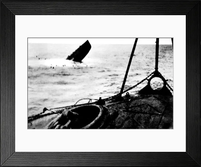 Framed Print : Republican Submarine B. 6 sinking off Corunna; Spanish Civi Framed Print : Republican Submarine B. 6 sinking off Corunna; Spanish Civi