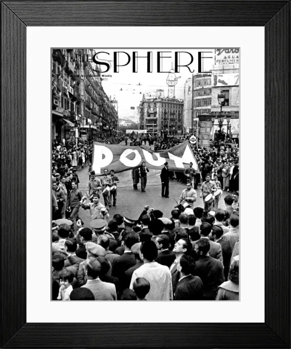Framed Print : Members of the POUM march through Barcelona; Spanish Civil W Framed Print : Members of the POUM march through Barcelona; Spanish Civil W