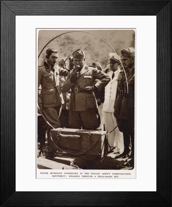 Framed Print : Photograph showing Benito Mussolini (1883 - 1945), the Italian dictator Framed Print : Photograph showing Benito Mussolini (1883 - 1945), the Italian dictator