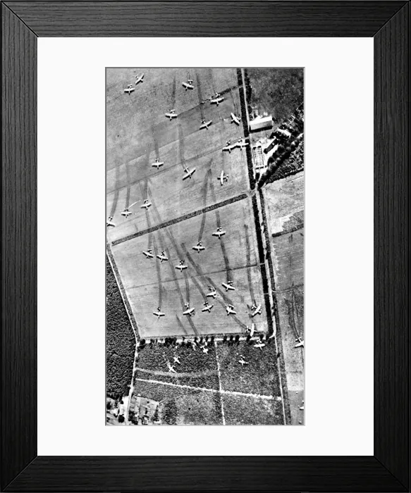 Framed Print : Allied Airborne Gliders after landing in Holland; Second Wor