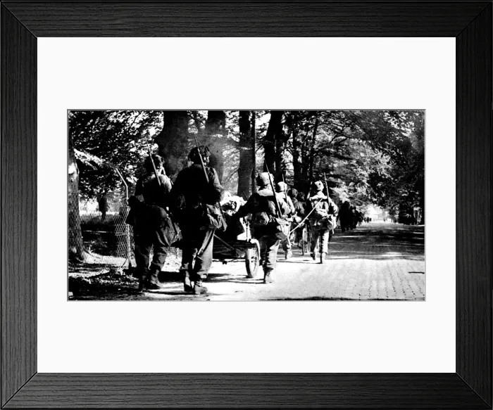 Framed Print : British First Airborne Troops march towards Arnhem; Second W Framed Print : British First Airborne Troops march towards Arnhem; Second W