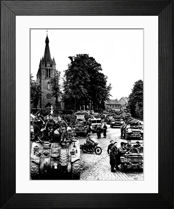 Framed Print : The British Second Army in Valkenswaard, Holland; Second Wor