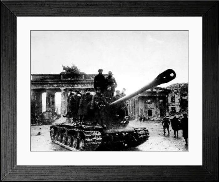 Framed Print : Soviet Heavy Tank in Berlin; Second World War, 1945 Framed Print : Soviet Heavy Tank in Berlin; Second World War, 1945