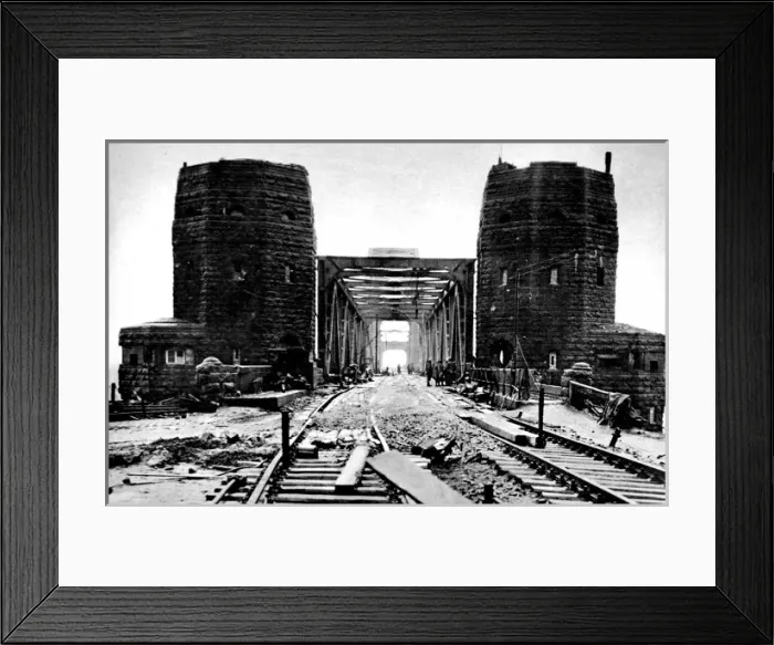 Framed Print : The Ludendorff Bridge at Remagen; Second World War, 1945 Framed Print : The Ludendorff Bridge at Remagen; Second World War, 1945