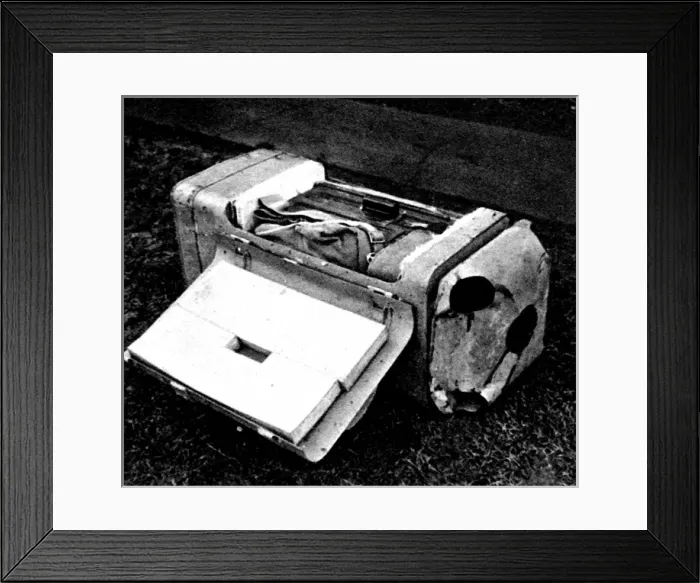 Framed Print : Radio Set in a Parachute Container; Second World War, 1944 Framed Print : Radio Set in a Parachute Container; Second World War, 1944