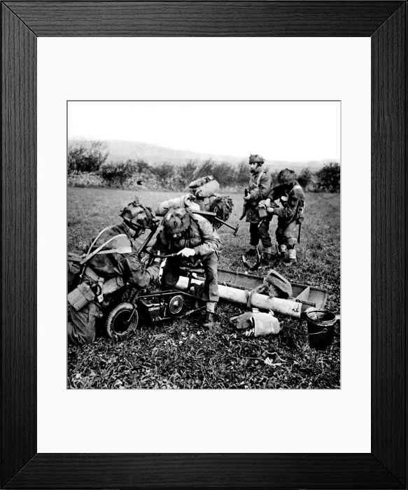 Framed Print : British Paratroops on exercise in England; Second World War Framed Print : British Paratroops on exercise in England; Second World War