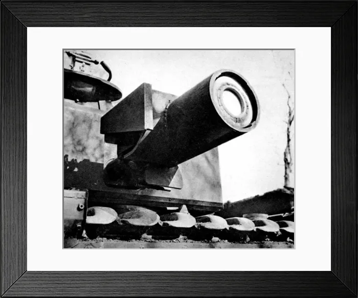 Framed Print : Petard Mortar on a Churchill AVRE Tank; Second World War, 19 Framed Print : Petard Mortar on a Churchill AVRE Tank; Second World War, 19