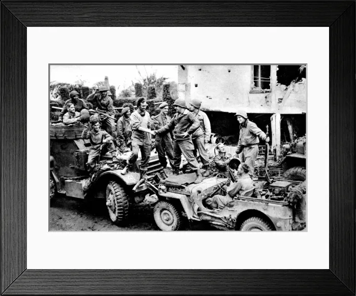 Framed Print : The Allies meet at the closing of the Falaise Pocket, Fran
