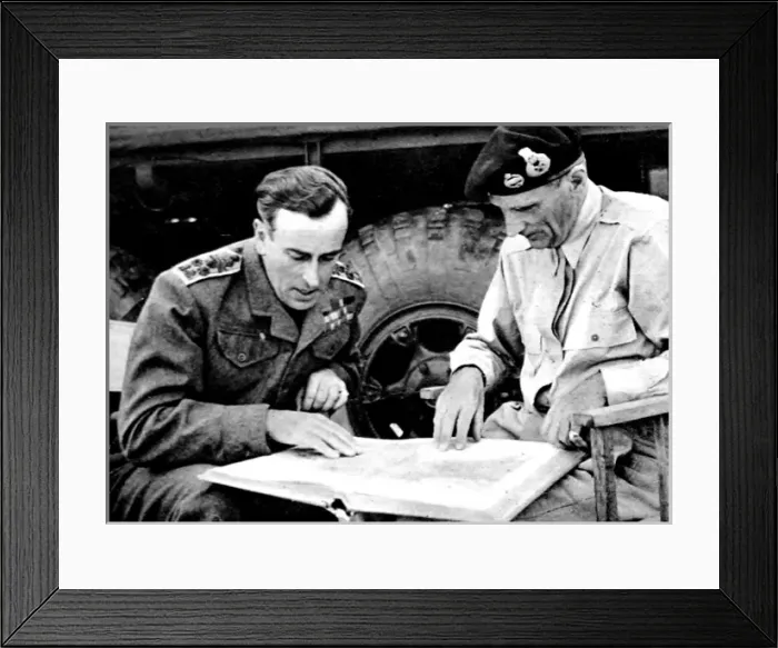 Framed Print : Admiral Lord Louis Mountbatten and General Montgomery, Franc Framed Print : Admiral Lord Louis Mountbatten and General Montgomery, Franc