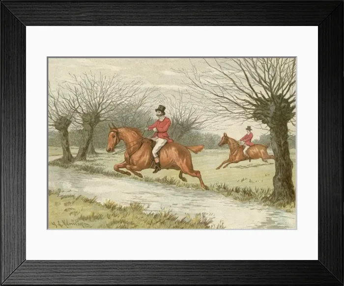 Framed Print : Hunting scenes 1884 Framed Print : Hunting scenes 1884
