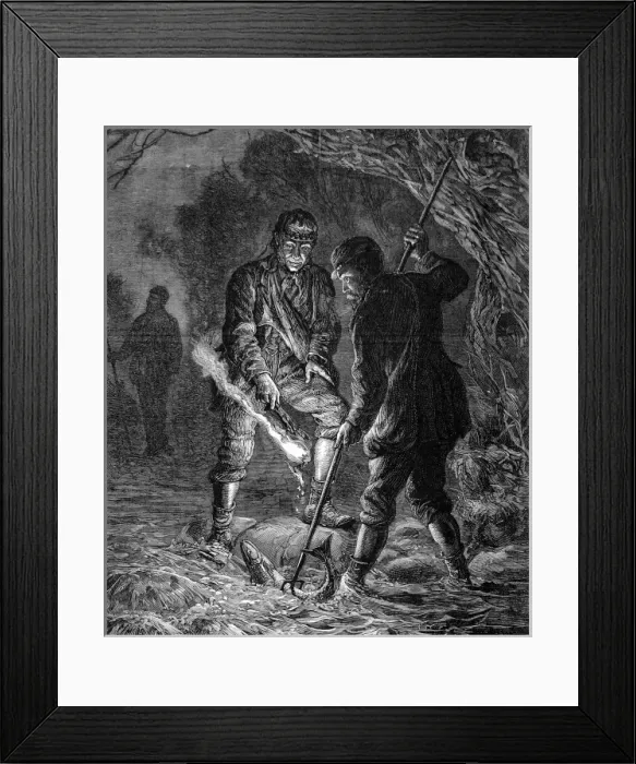 Framed Print : Salmon Poaching Framed Print : Salmon Poaching