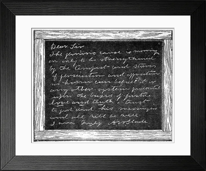 Framed Print : Dr Slades spirit writing trail Framed Print : Dr Slades spirit writing trail
