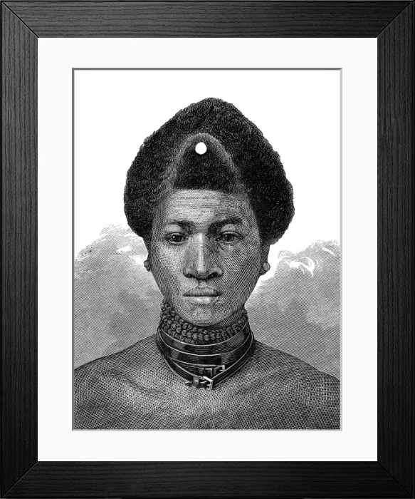 Framed Print : Zulu wars. Zulu dandies, showing the modes of wearing their