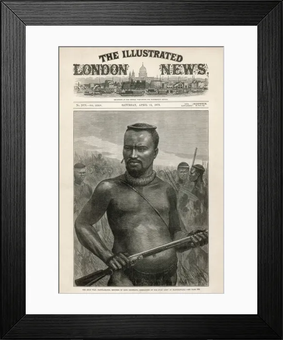 Framed Print : The Zulu wars. Dabulamanzi, brother of King Cetewayo (Cetshw Framed Print : The Zulu wars. Dabulamanzi, brother of King Cetewayo (Cetshw