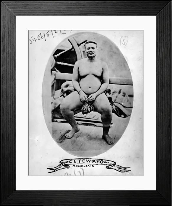 Framed Print : Cetewayo (Cetshwayo), King of the Zulus, in captivity Framed Print : Cetewayo (Cetshwayo), King of the Zulus, in captivity