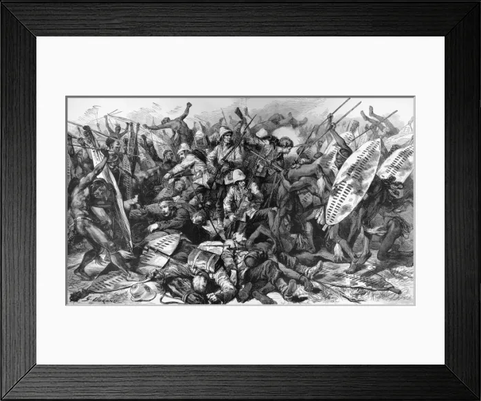 Framed Print : Zulu war. At Bay. The Battle of Isandula (Isandhlwana), Janua