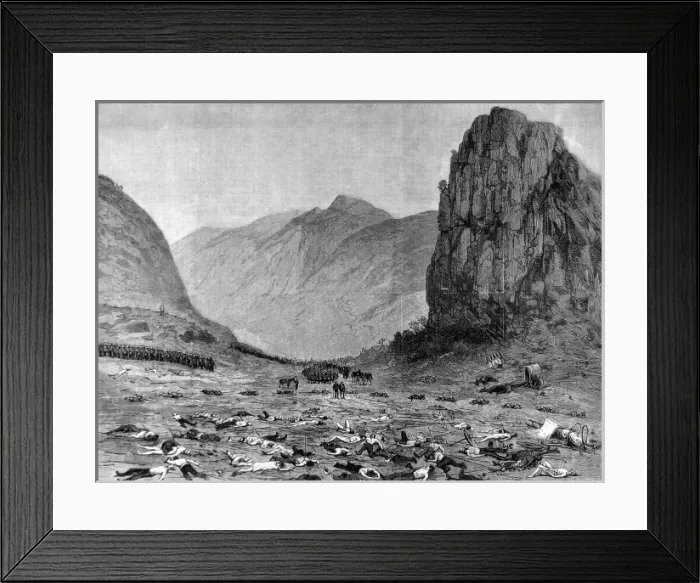 Framed Print : The Zulu war. Lord Chelmsfords retreat from Isandhlwana Framed Print : The Zulu war. Lord Chelmsfords retreat from Isandhlwana