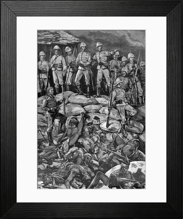 Framed Print : The Defenders of Rorke's Drift at daybreak, 23rd January 187