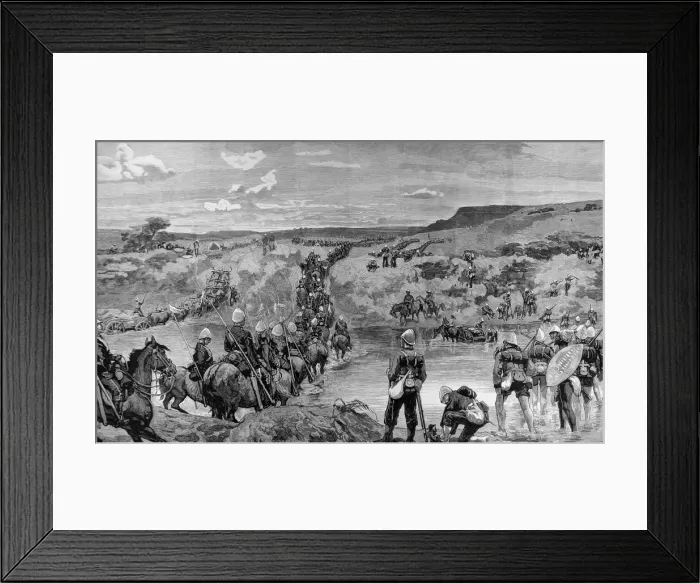 Framed Print : The Zulu war. On the march to Ulundi Framed Print : The Zulu war. On the march to Ulundi